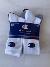 Cargar imagen en el visor de la galería, CALCETINES BLANCOS LOGO CHAMPION
